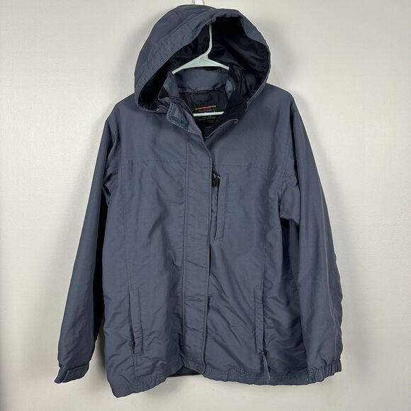 L.L. Bean Jackets & Blazers - L.L. Bean Womens Medium Grey Jacket Hood Outdoors Winter Layer LL